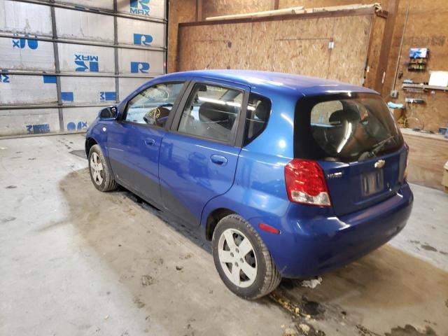 KL1TD66657B747891 - 2007 CHEVROLET AVEO BASE BLUE photo 3