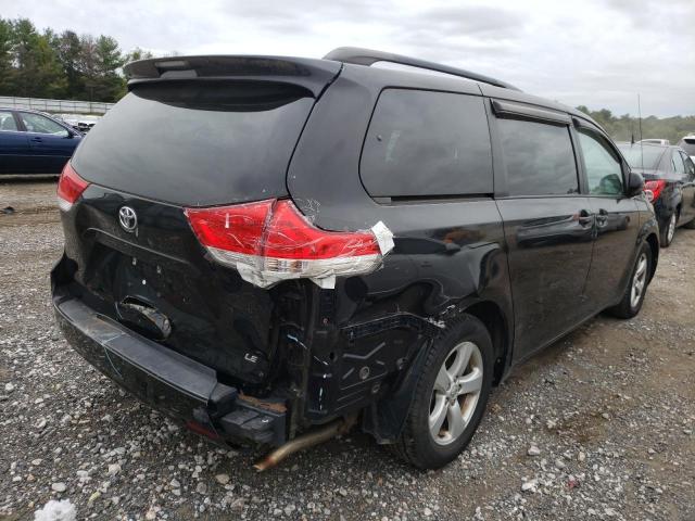 5TDKK3DC1BS175530 - 2011 TOYOTA SIENNA LE BLACK photo 4