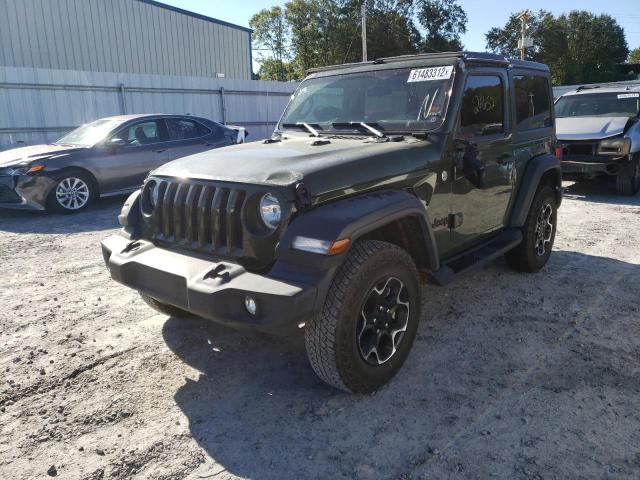 1C4HJXAG6MW715355 - 2021 JEEP WRANGLER S GREEN photo 2