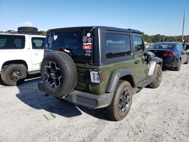 1C4HJXAG6MW715355 - 2021 JEEP WRANGLER S GREEN photo 4