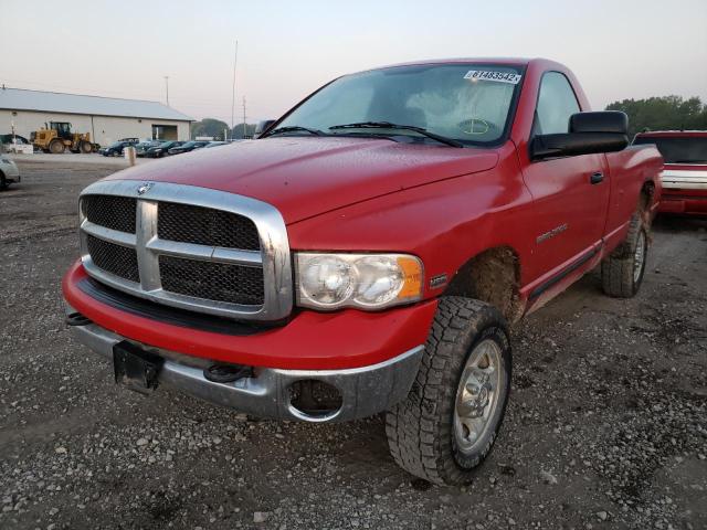 3D7KS26D25G798616 - 2005 DODGE RAM 2500 S RED photo 2