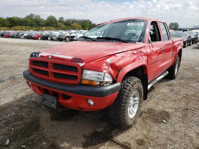 1B7HG2AN21S272060 - 2001 DODGE DAKOTA QUA RED photo 2