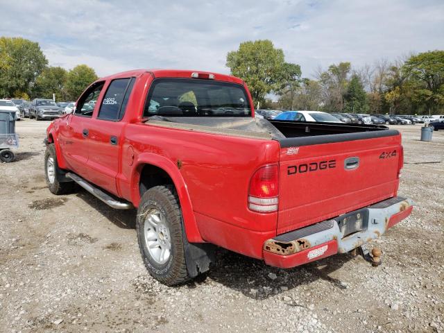 1B7HG2AN21S272060 - 2001 DODGE DAKOTA QUA RED photo 3