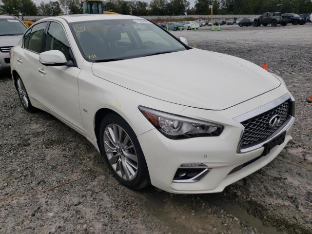 JN1EV7ARXKM553900 - 2019 INFINITI Q50 LUXE WHITE photo 1