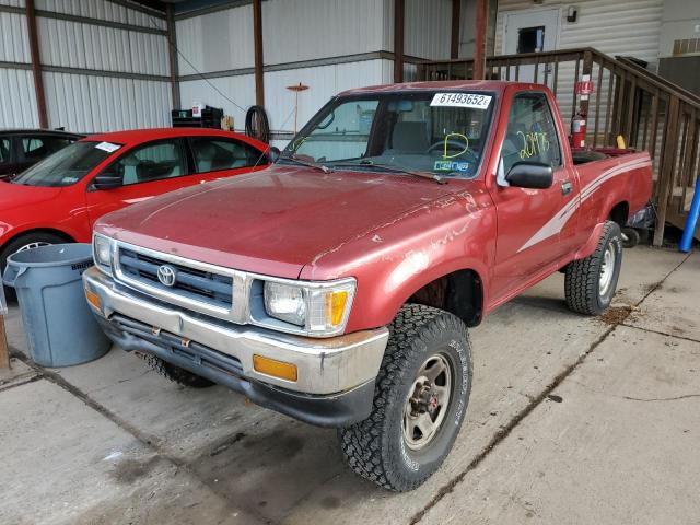 4TARN01P2PZ065809 - 1993 TOYOTA PICKUP 1/2 RED photo 2