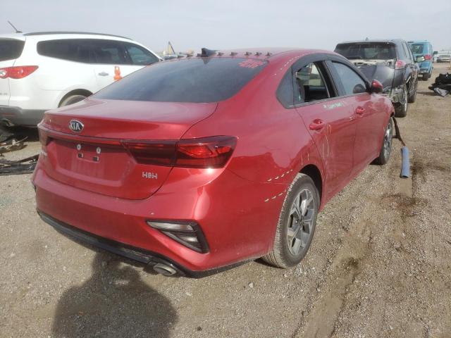 3KPF24AD2KE074415 - 2019 KIA FORTE FE RED photo 4