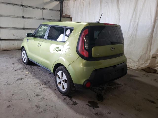 KNDJN2A2XE7040747 - 2014 KIA SOUL GREEN photo 3