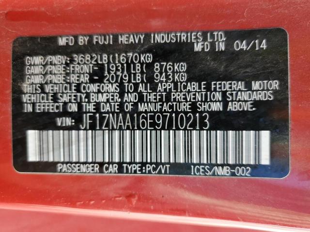 JF1ZNAA16E9710213 - 2014 TOYOTA SCION FR-S RED photo 10