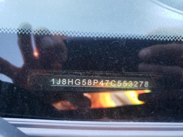 1J8HG58P47C553278 - 2007 JEEP COMMANDER 勃艮第红 照片 10