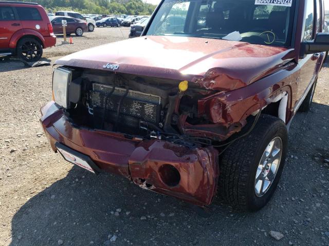 1J8HG58P47C553278 - 2007 JEEP COMMANDER 勃艮第红 照片 9