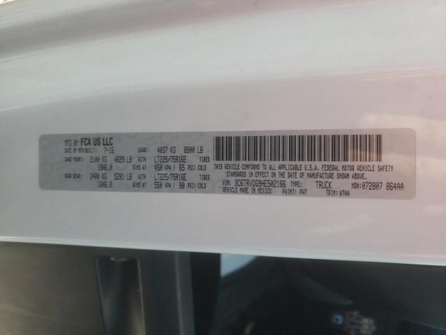3C6TRVDG9HE502166 - 2017 RAM PROMASTER WHITE photo 10