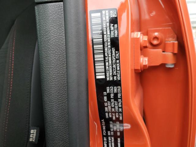 ZACCJBCT6GPD84401 - 2016 JEEP RENEGADE T ORANGE photo 10