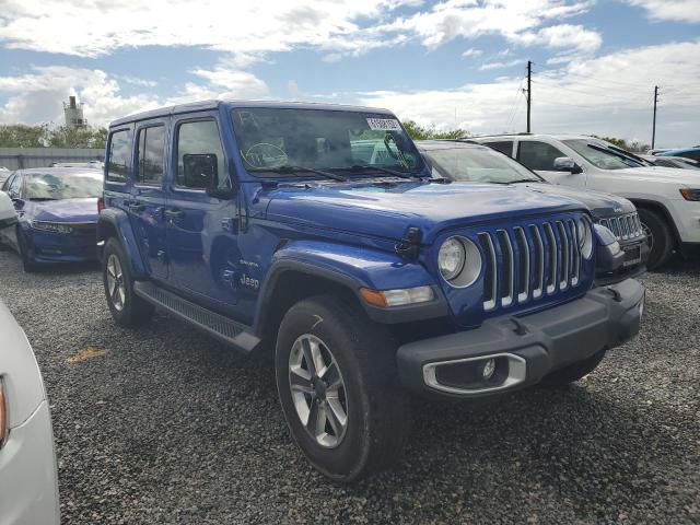 1C4HJXEN9LW220770 - 2020 JEEP WRANGLER U BLUE photo 1