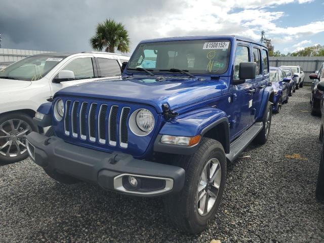 1C4HJXEN9LW220770 - 2020 JEEP WRANGLER U BLUE photo 2