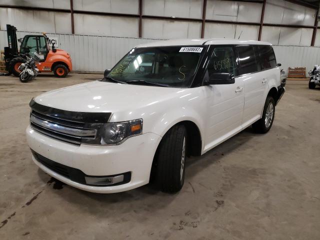 2FMGK5C84DBD01832 - 2013 FORD FLEX SEL WHITE photo 2