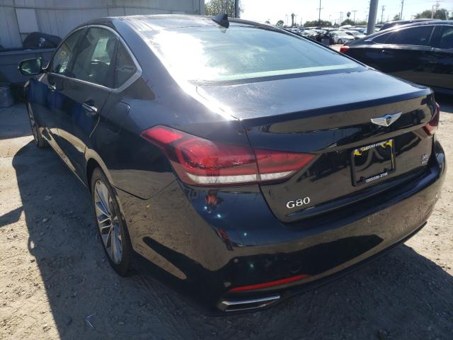 KMHGN4JE3HU171536 - 2017 GENESIS G80 BASE BLACK photo 3