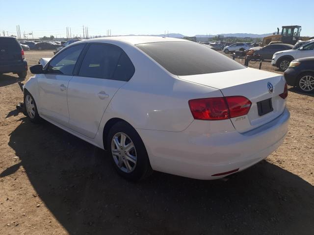 3VW2K7AJ4EM356469 - 2014 VOLKSWAGEN JETTA BASE WHITE photo 3