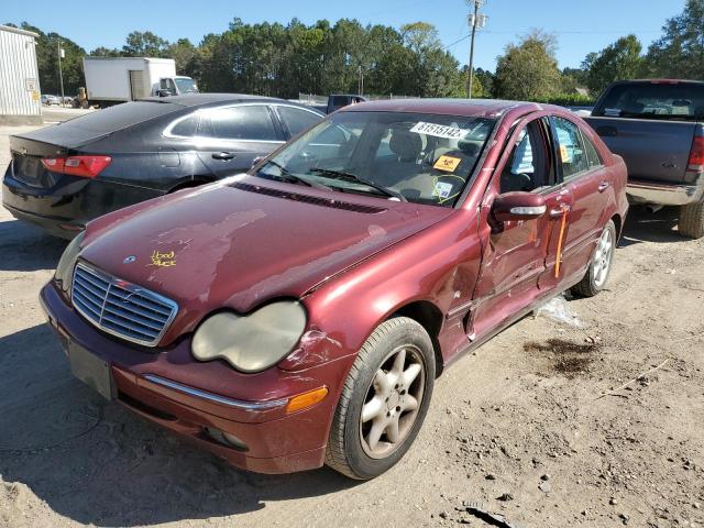 WDBRF61JX2F247783 - 2002 MERCEDES-BENZ C 240 RED photo 2