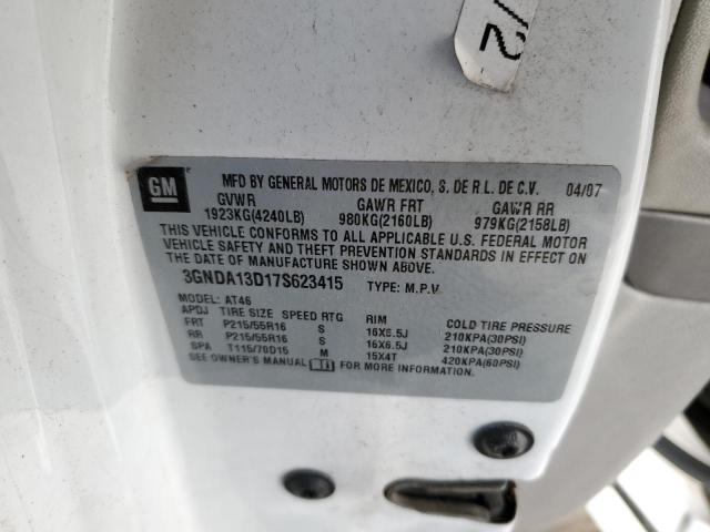 3GNDA13D17S623415 - 2007 CHEVROLET HHR LS 白色 照片 10