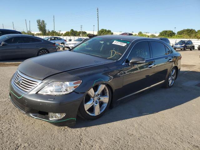 JTHGL5EF0B5042740 - 2011 LEXUS LS 460L GRAY photo 2