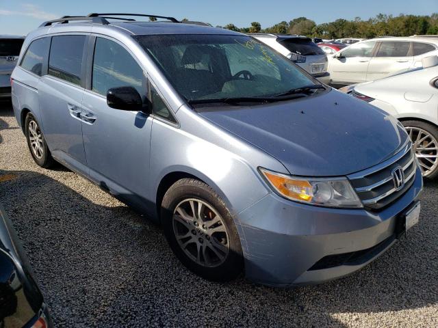 5FNRL5H69BB081184 - 2011 HONDA ODYSSEY EX BLUE photo 1