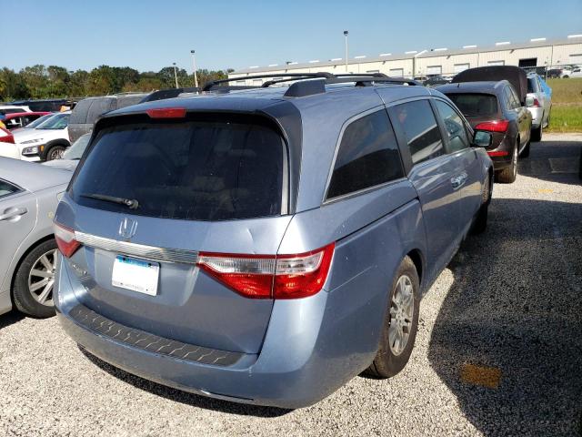 5FNRL5H69BB081184 - 2011 HONDA ODYSSEY EX BLUE photo 4