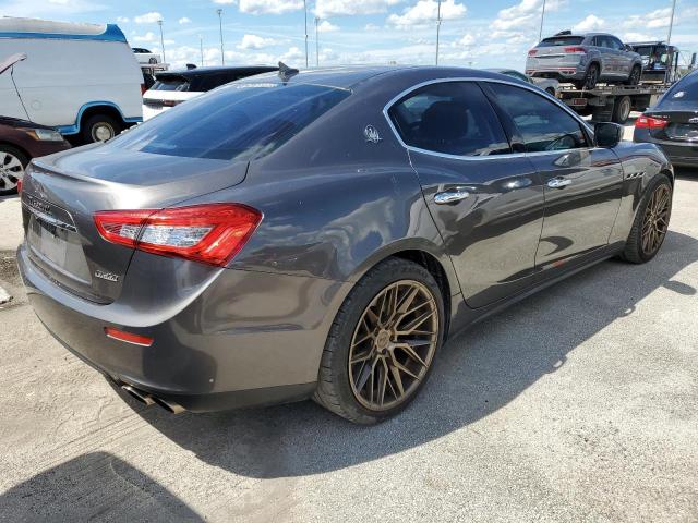 ZAM57RTAXF1154417 - 2015 MASERATI GHIBLI S GRAY photo 4