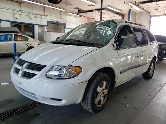 1D4GP45R76B599777 - 2006 DODGE CARAVAN SX WHITE photo 2