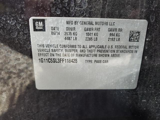 1G11C5SL3FF118428 - 2015 CHEVROLET MALIBU 1LT PURPLE photo 10