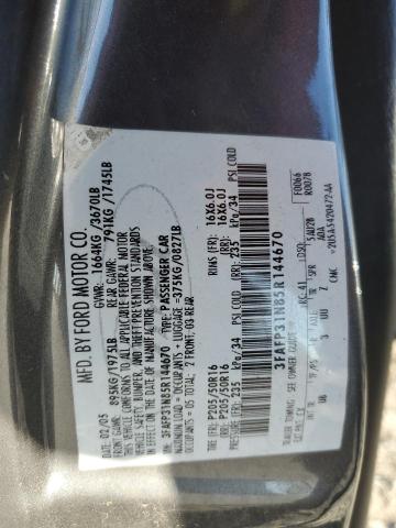 3FAFP31N85R144670 - 2005 FORD FOCUS ZX3 GRAY photo 10