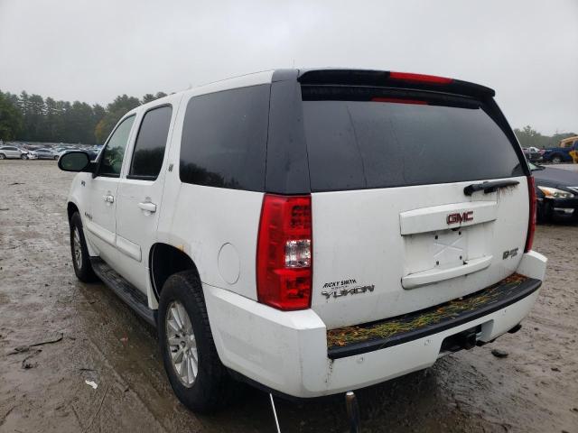 1GKFK13529R162534 - 2009 GMC YUKON HYBR WHITE photo 3