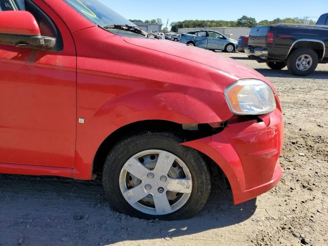 KL1TD56E49B386884 - 2009 CHEVROLET AVEO LS 红色 照片 9