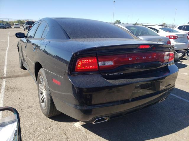 2C3CDXAGXCH280410 - 2012 DODGE CHARGER PO BLACK photo 3