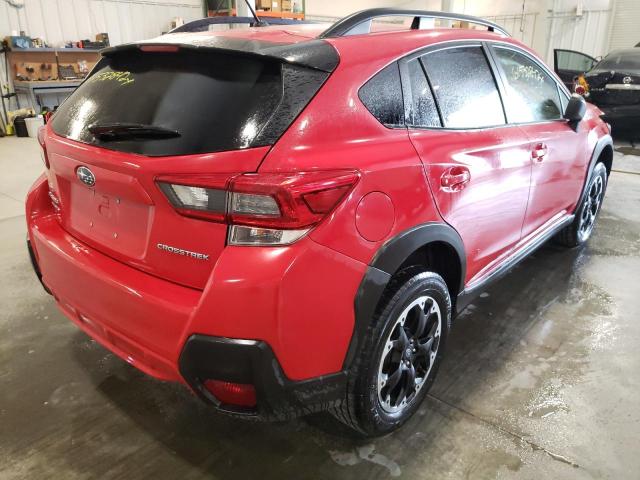 JF2GTABC7M8222935 - 2021 SUBARU CROSSTREK RED photo 4