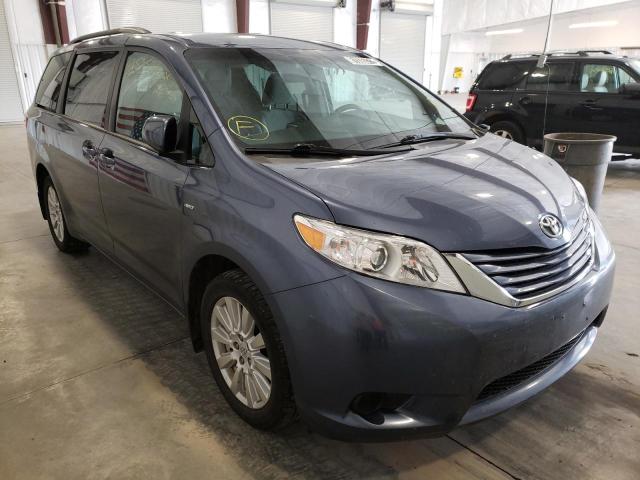 5TDJZ3DC6HS151529 - 2017 TOYOTA SIENNA LE BLUE photo 1