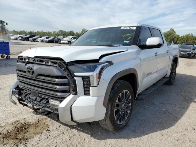 5TFJC5ABXNX001017 - 2022 TOYOTA TUNDRA CRE WHITE photo 2