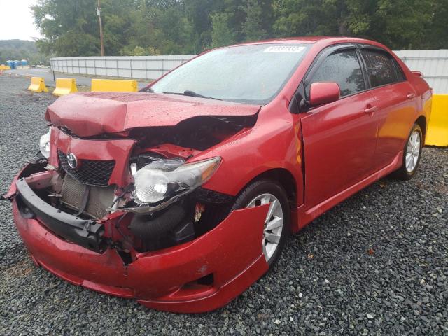 2T1BU4EE9AC447250 - 2010 TOYOTA COROLL RED photo 2