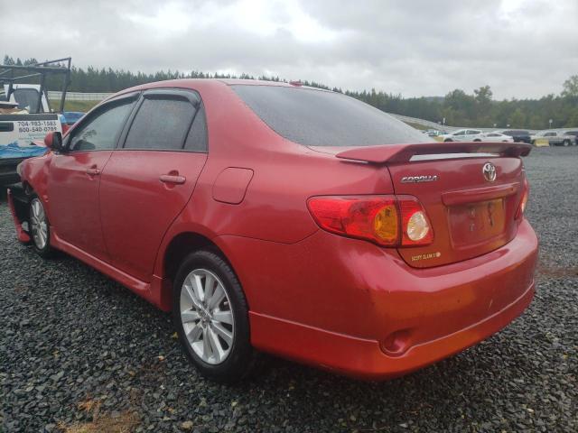 2T1BU4EE9AC447250 - 2010 TOYOTA COROLL RED photo 3