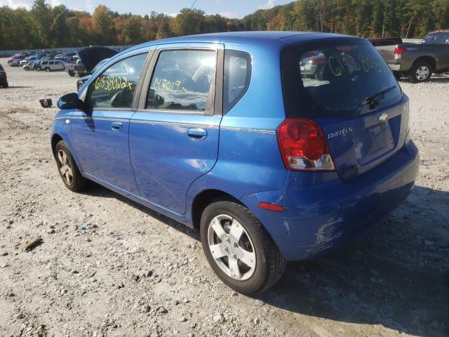 KL1TD66636B676950 - 2006 CHEVROLET AVEO BASE BLUE photo 3