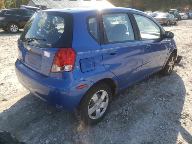 KL1TD66636B676950 - 2006 CHEVROLET AVEO BASE BLUE photo 4