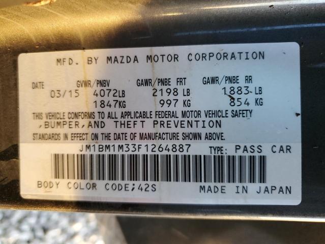 JM1BM1M33F1264887 - 2015 MAZDA 3 GRAND TO BROWN photo 10