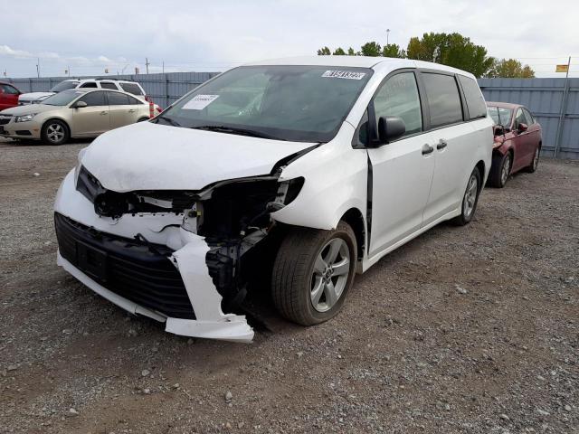 5TDZZ3DC9LS024219 - 2020 TOYOTA SIENNA L WHITE photo 2