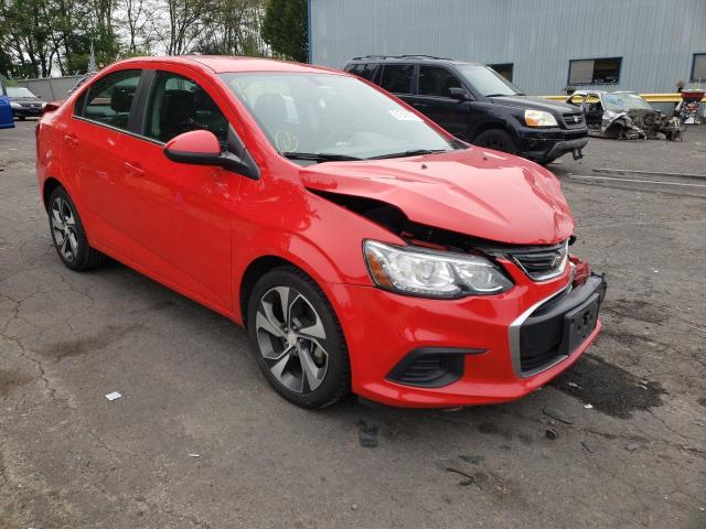 1G1JF5SB7J4136062 - 2018 CHEVROLET SONIC PREM RED photo 1