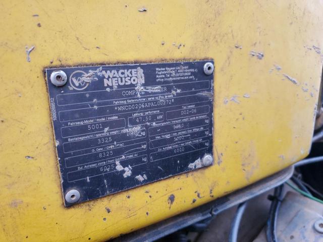 WNCD206APAL00272 - 2013 WACK NEUSON YELLOW photo 10