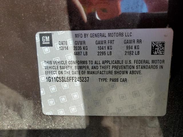 1G11C5SL6FF245237 - 2015 CHEVROLET MALIBU 1LT ყავისფერი ფოტო 10