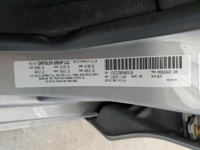 1C3CCCCB6FN629118 - 2015 CHRYSLER 200 GRAY photo 10