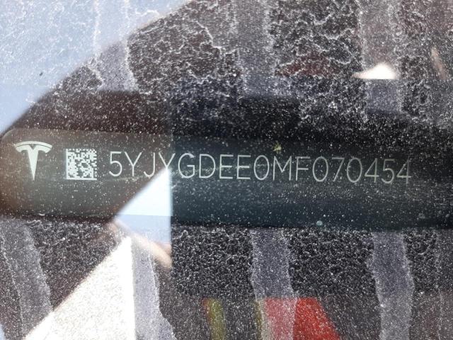 5YJYGDEE0MF070454 - 2021 TESLA MODEL Y أبيض صورة 10