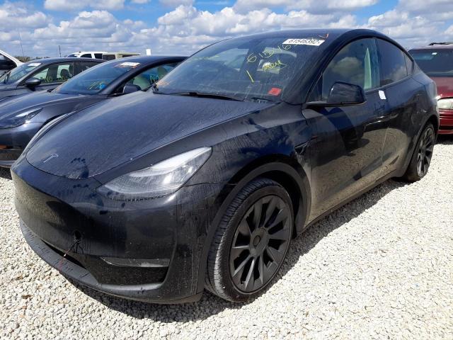 5YJYGDEE0MF070454 - 2021 TESLA MODEL Y أبيض صورة 2