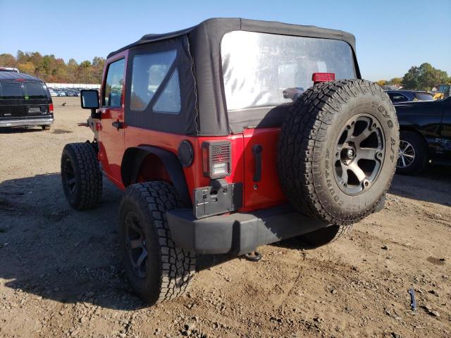 1C4AJWAG7FL608203 - 2015 JEEP WRANGLER S RED photo 3