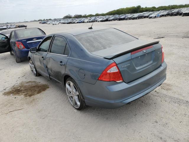 3FAHP0JG6BR238972 - 2011 FORD FUSION SEL BLUE photo 3